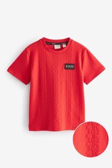 Rouge - T-shirt Baker By Ted Baker texturé (N32397) | €19 - €26