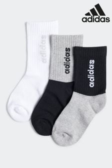 adidas Black Kids Performance Linear Crew Socks 3 Pairs (N32593) | €9