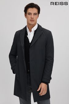 Темно-синий - Однобортное пальто средней длины Reiss Capital (N32608) | €454