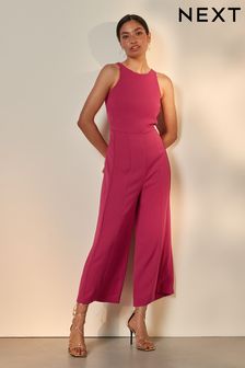 Pink Racer Top Wide Leg Jumpsuit (N32693) | kr556