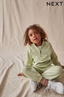 Lime Green Zip Crew And Cargo Joggers Set (3-16yrs) (N32966) | KRW47,000 - KRW59,800