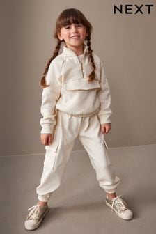Zip Crew And Cargo Joggers Set (3-16yrs)