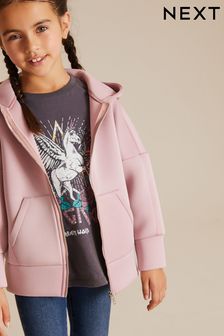 Pink Scuba Regular Hoodie Zip Through Hoodie (3-16yrs) (N33072) | €23 - €28