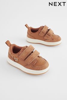 بني فاتح بني - Baby Touch Fastening Leather First Walker Shoes (N33098) | 179 ر.س