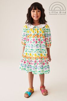 Little Bird by Jools Oliver Multi Ecru Floral Collared Dress (N33118) | $45 - $55