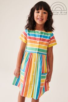Little Bird by Jools Oliver Colourful Striped Linen Buttoned Dress