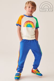 Little Bird by Jools Oliver Blue Rainbow T-Shirt and Jogger Set (N33123) | €35 - €43
