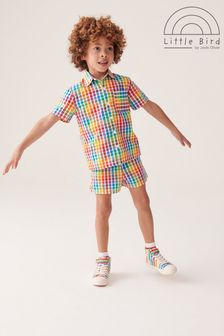 Little Bird by Jools Oliver Multi/Check Colourful Shirt and Short Set (N33124) | HK$226 - HK$288