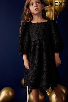 Schwarz - Strukturiertes Partykleid (3-16yrs) (N33137) | 51 € - 60 €