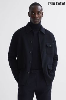 Reiss Mast Wool Button Through Jacket