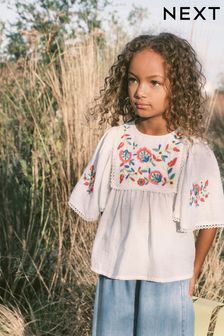 White Embroidered Blouse (3-16yrs) (N33293) | $29 - $37