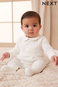 Kremno bela izvezena  - Spalni pajac za posebne priložnosti za dojenčke (0 mesecev–2 let) (N33346) | €17 - €19