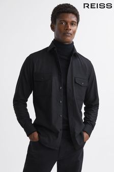 黑色 - Reiss Chaser雙口袋排扣襯衫外套 (N33380) | NT$7,080