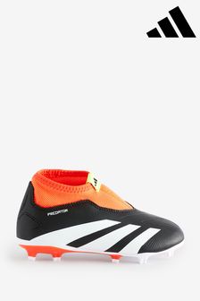 黑色 - Adidas Football Predator 24 League Laceless Firm Ground Kids Boots (N33413) | NT$2,570