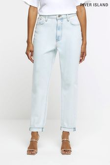 River Island High Waist Turned Hem Mom Jeans (N33447) | 142 zł