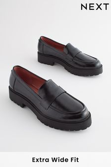 Black Extra Wide Fit Forever Comfort Chunky Loafers (N33550) | 54 €