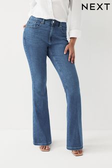 Denim, dunkelblau - Ausgestellte Hourglass-Jeans mit Stretch-Anteil (N33623) | 25 €