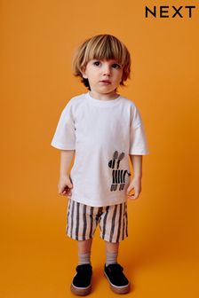 Tシャツ & ショートパンツセット (3 ヶ月～7 歳)