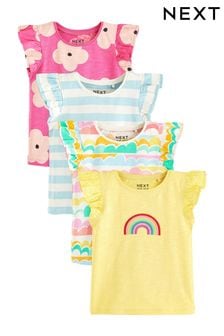 Pink Rainbow Vests 4 Pack (3mths-7yrs) (N33670) | BGN 49 - BGN 60