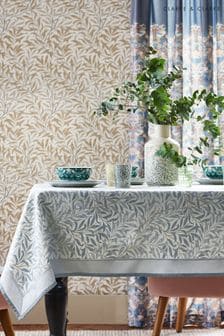 Clarke and Clarke Mineral Grey William Morris Designs Willow Boughs Table Cloth (N33682) | €74 - €95