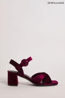 JD Williams Extra Wide Wine Crossover Vamp Occasion Sandals (N33847) | €21