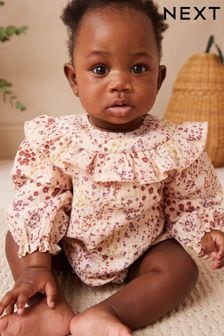 Beige Ditsy Floral Baby Bloomer Romper (0mths-3yrs) (N33894) | $24 - $27