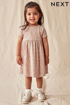 Бежевий - Трикотажна сукня в рубчик (3 міс. – 7 років) (N33907) | 235 ₴ - 314 ₴