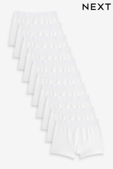 أبيض - حزمة من 10 ملابس داخلية (1.5-16 سنة) (N33980) | د.ك 10 - د.ك 12