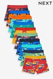 Bright Primary Print Trunks 10 Pack (1.5-16yrs) (N33982) | $46 - $50