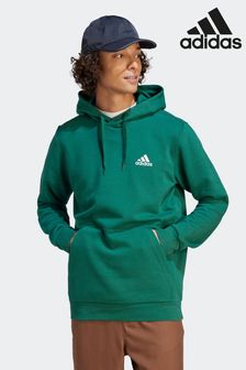 adidas Dark Green Essentials Feelcozy Hoodie (N34076) | OMR20