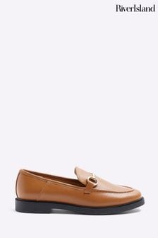 River Island Brown Flats Snaffle Loafers (N34086) | €17.50