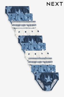 藍色星星和條紋 - 三角褲 10 件組 (1.5-16歲) (N34158) | NT$620 - NT$670
