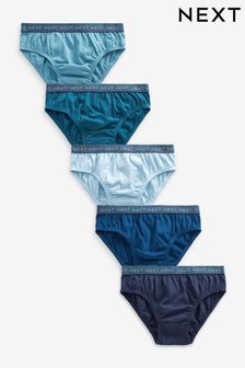 Blue Jacquard waistband Briefs 5 Pack (1.5-16yrs) (N34160) | CA$24 - CA$37