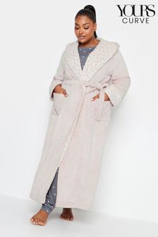 Yours Curve Pink Maxi Animal Hooded Robe (N34204) | ₪ 172
