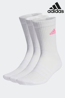 adidas White Cushioned Crew Socks 3 Pairs (N34306) | HK$123