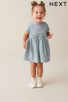 Blue Stripe Boxy Cotton Dress (3mths-7yrs) (N34334) | $24 - $28