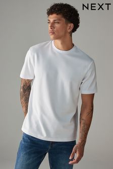 White Lightweight Relaxed Fit Soft Touch Heavyweight T-Shirt (N34504) | €19