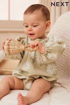 灰綠色 - 嬰兒款燈籠褲連身衣 (0個月至3歲) (N34574) | NT$620 - NT$710