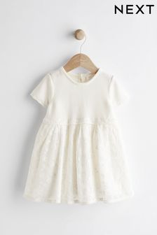 أبيض عاجي للمناسبات - فستان للبيبي (أقل من شهر - سنتين) (N34585) | 119 ر.س - 131 ر.س
