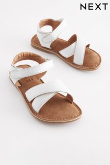 White Leather Sandals (N34605) | 74 QAR - 84 QAR
