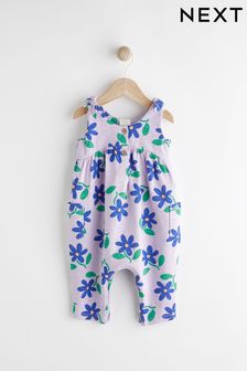 Lila/Blumenprint - Baby-Strampler (0 Monate bis 3 Jahre) (N34635) | 16 € - 18 €