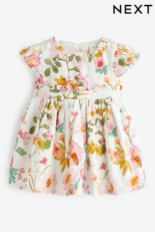 Pink/White Floral Baby Prom Dress (0mths-2yrs) (N34653) | 119 QAR - 129 QAR