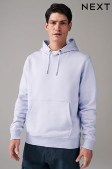 Lilac Purple Regular Fit Jersey Cotton Rich Overhead Hoodie (N34657) | €33