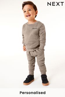 Personalised Jersey Sweatshirt and Joggers Set (3mths-7yrs) (N35038) | €21 - €28