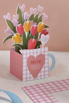 Pink Pop Up Tulips Mum Birthday Card (N35094) | ￥540