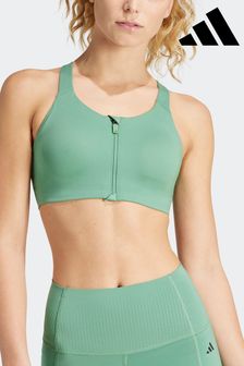 adidas Green Performance Tlrd Impact Luxe High-Support Zip Bra (N35131) | ₪ 352
