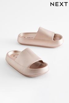 Rose Gold Metallic Chunky Sliders (N35254) | $17 - $22