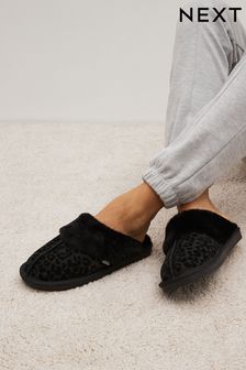 Black Suede Mule Slippers (N35341) | €25