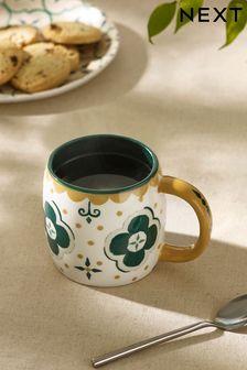 Green Mediterranean Patterned Mug (N35357) | CA$17