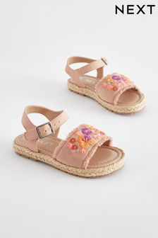 Neutral Embroidered Espadrilles Sandals (N35591) | $34 - $38